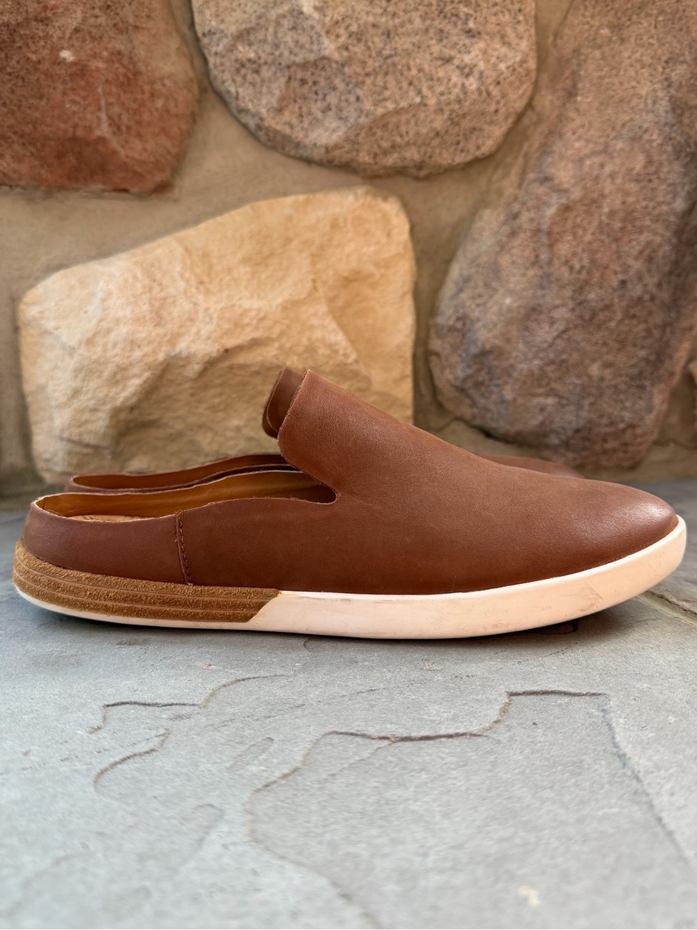Kork-Ease® Phoebe Mules Italian Leather Slip On Cork Footbed Brown Sorelle